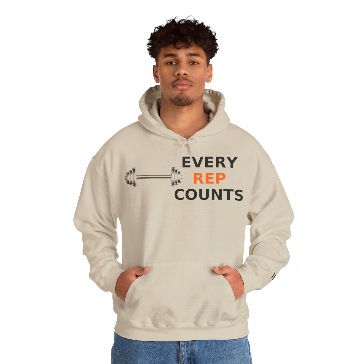 Every Rep Counts Hoodie – Motivational Gym Streetwear
