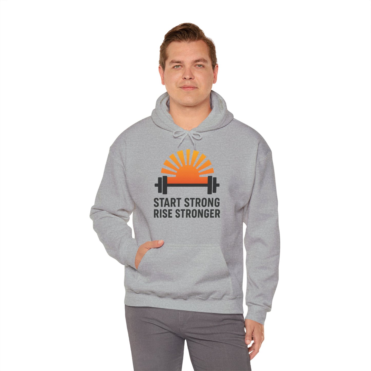 Stay Strong Rise Stronger Hoodie – Motivational Gym Streetwear
