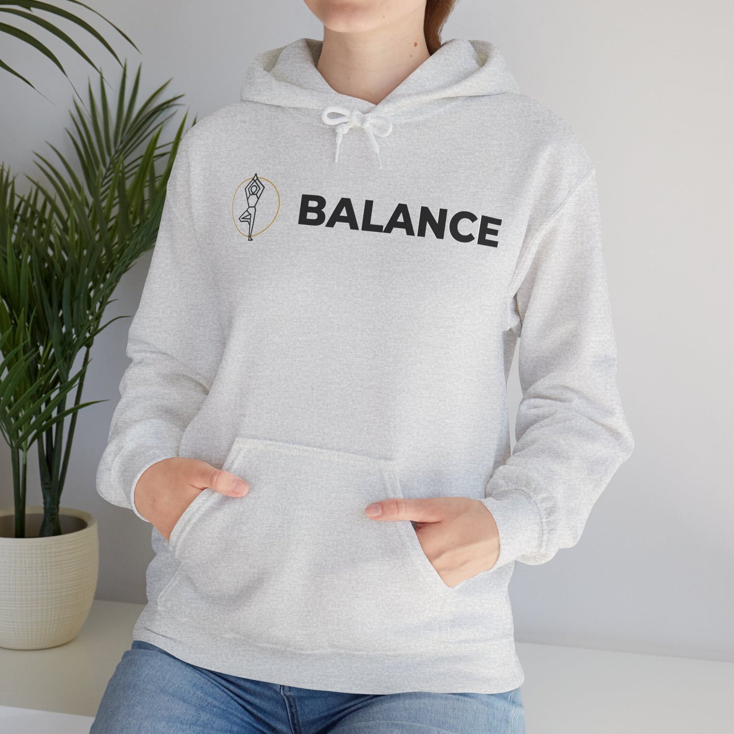 Vrksasana Balance Hoodie – Yoga-Inspired Mindfulness Streetwear
