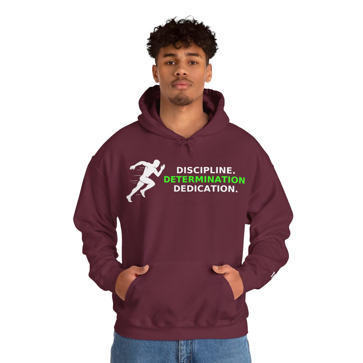 Discipline Determination Dedication Hoodie – Motivational Gym Streetwear