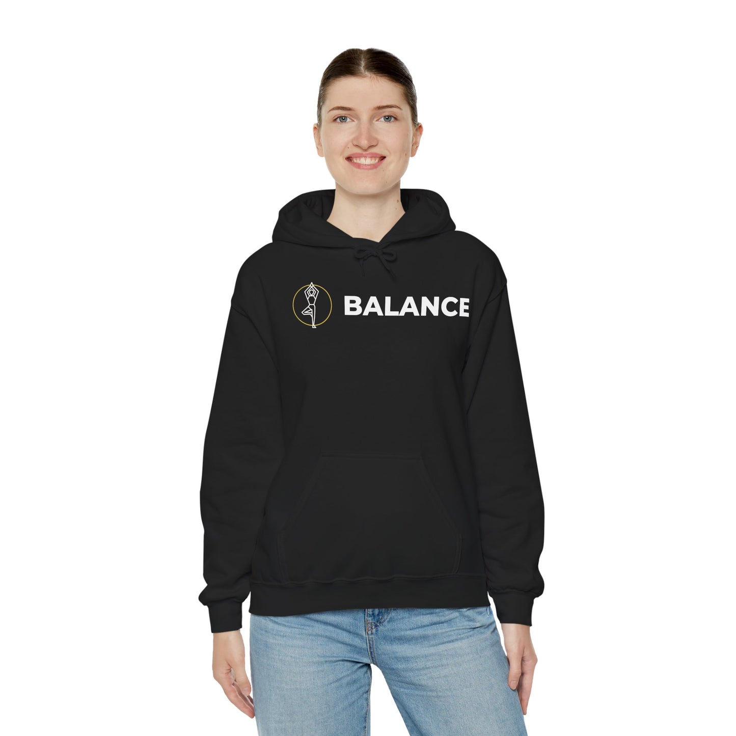 Vrksasana Balance Hoodie – Yoga-Inspired Mindfulness Streetwear