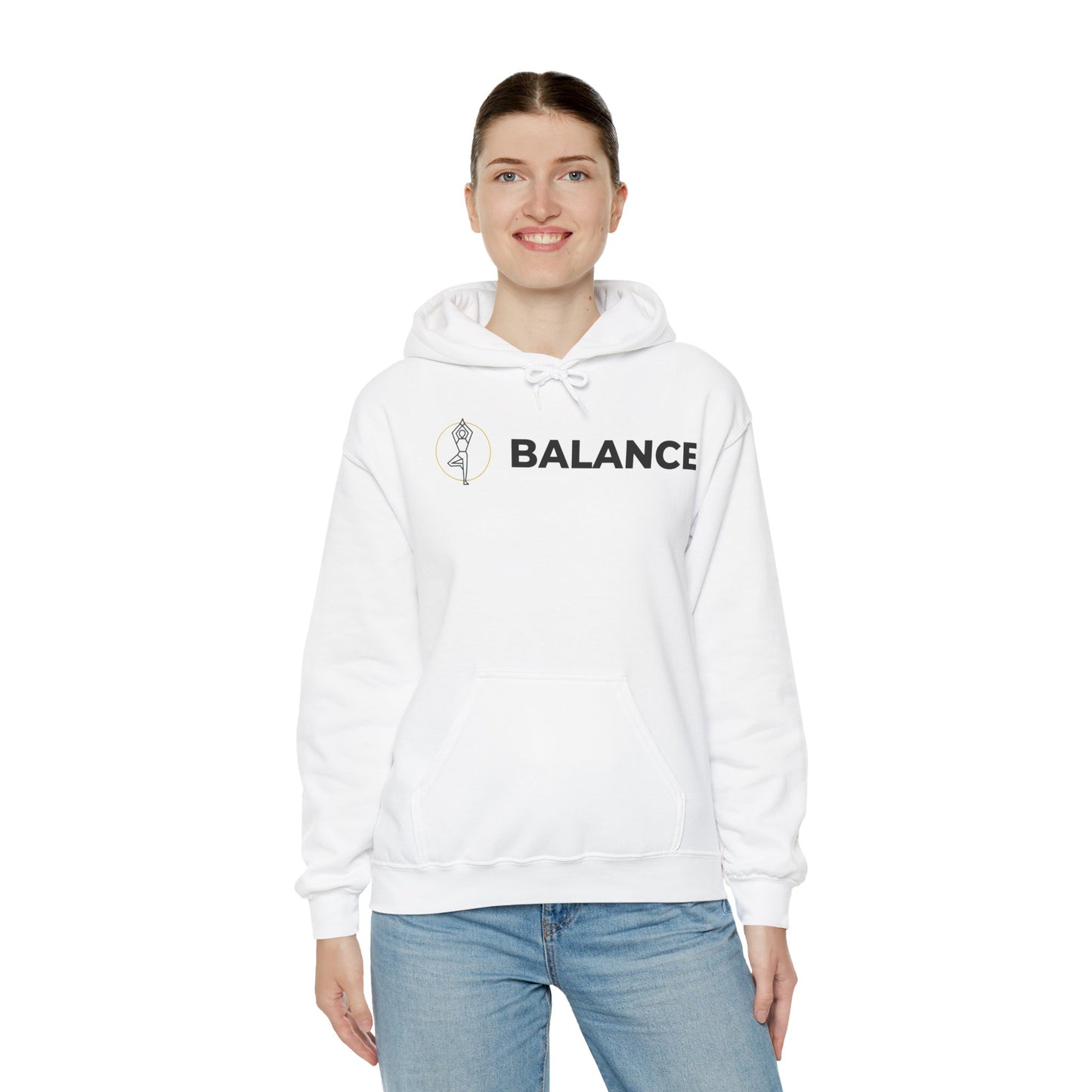 Vrksasana Balance Hoodie – Yoga-Inspired Mindfulness Streetwear
