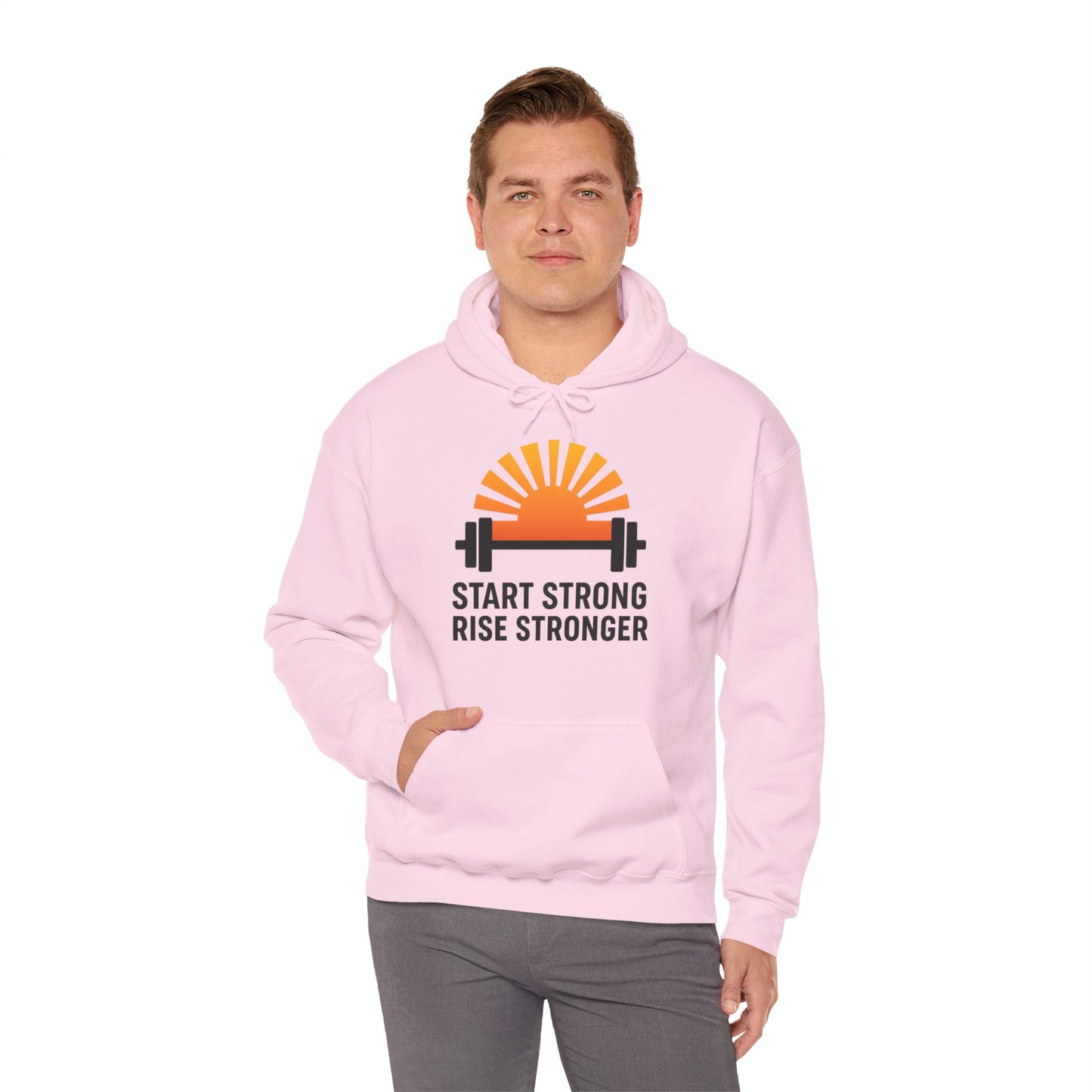 Stay Strong Rise Stronger Hoodie – Motivational Gym Streetwear