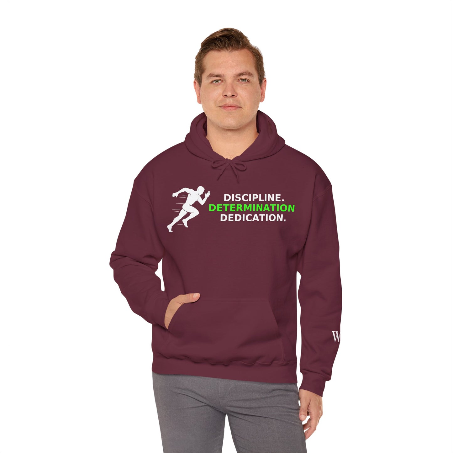 Discipline Determination Dedication Hoodie – Motivational Gym Streetwear