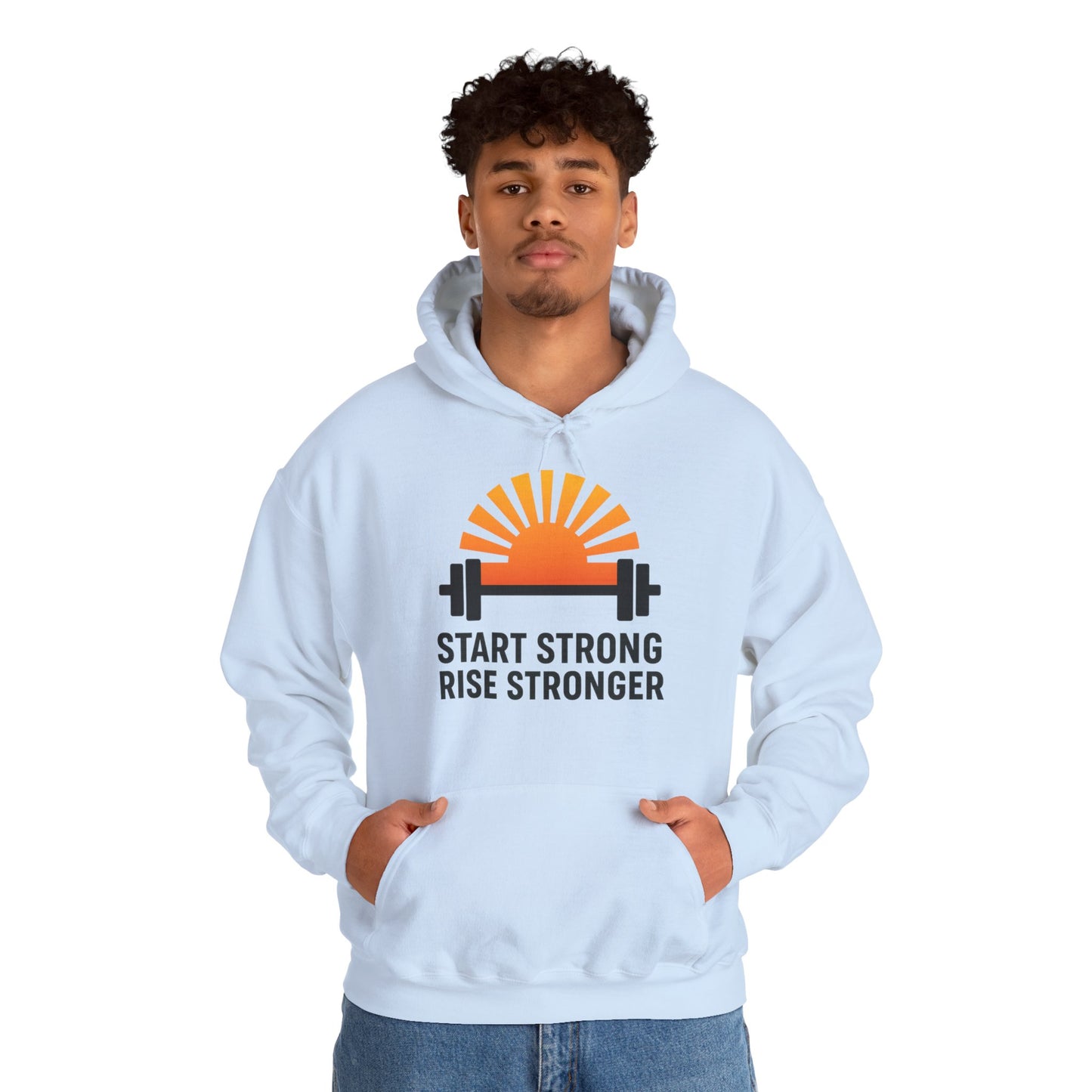Stay Strong Rise Stronger Hoodie – Motivational Gym Streetwear
