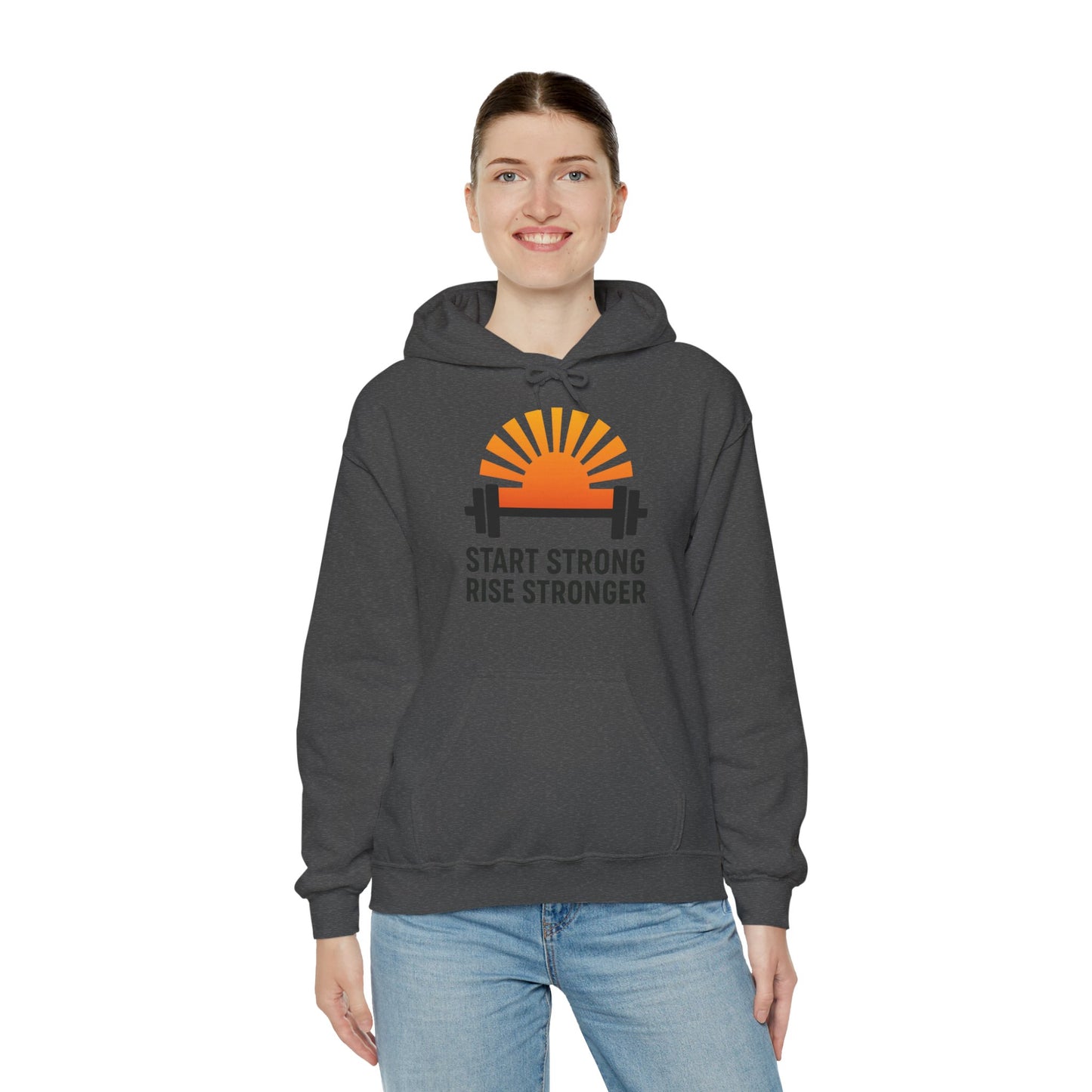 Stay Strong Rise Stronger Hoodie – Motivational Gym Streetwear