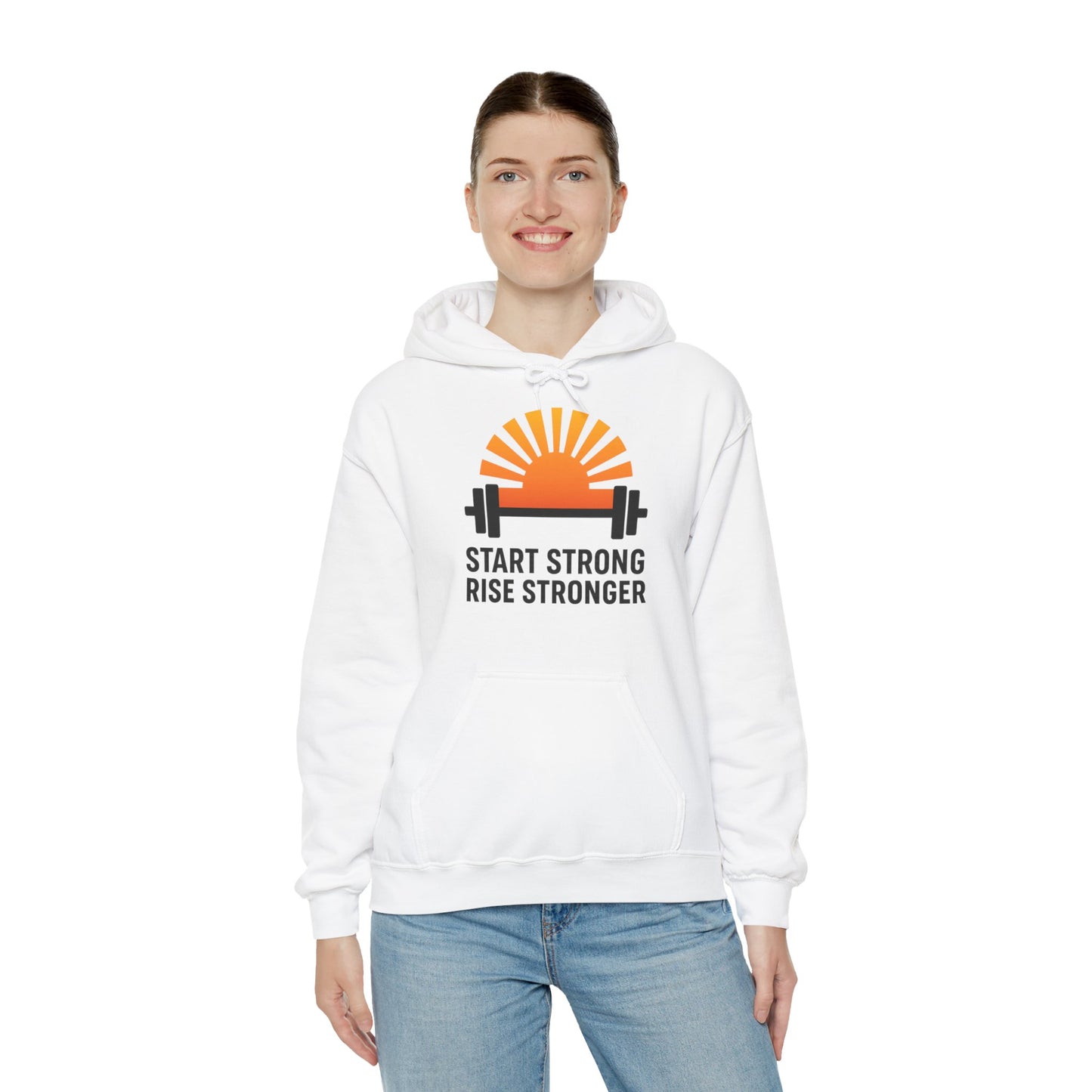 Stay Strong Rise Stronger Hoodie – Motivational Gym Streetwear