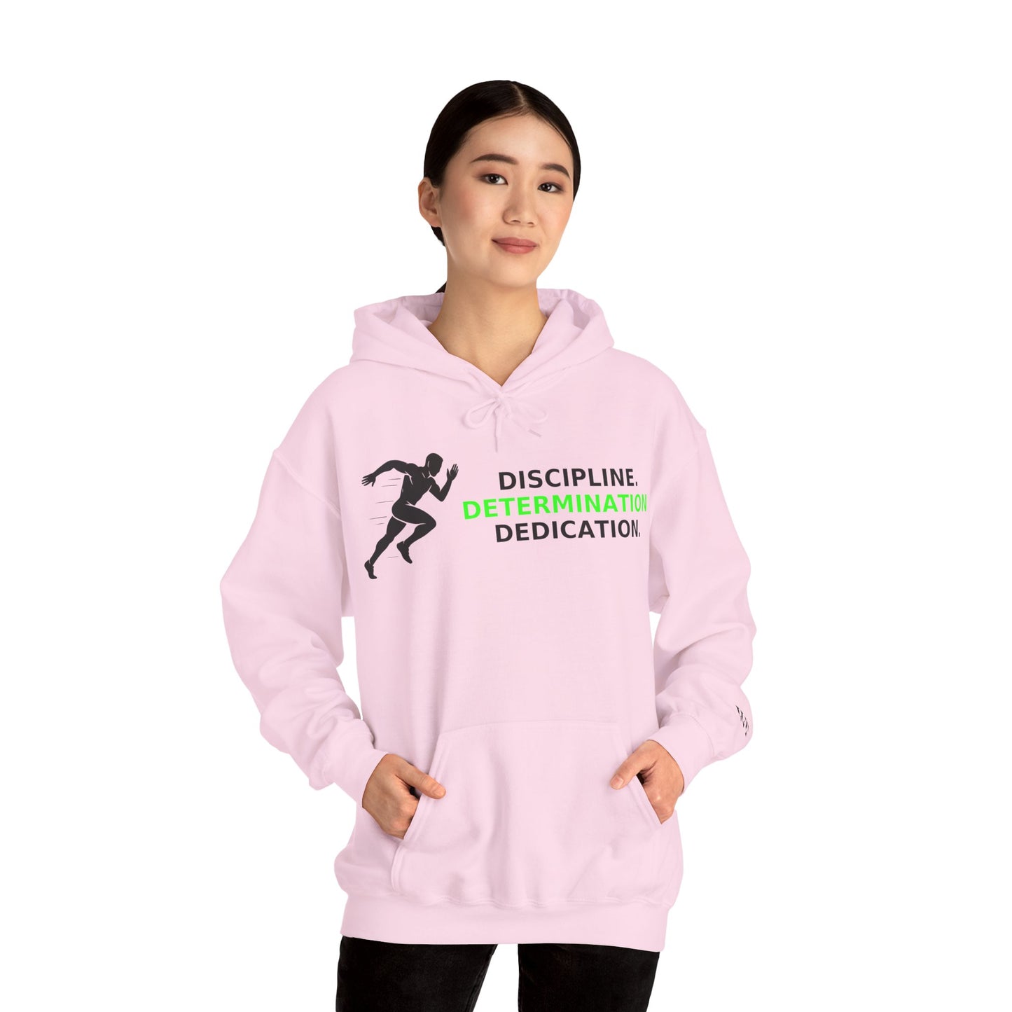 Discipline Determination Dedication Hoodie – Motivational Gym Streetwear