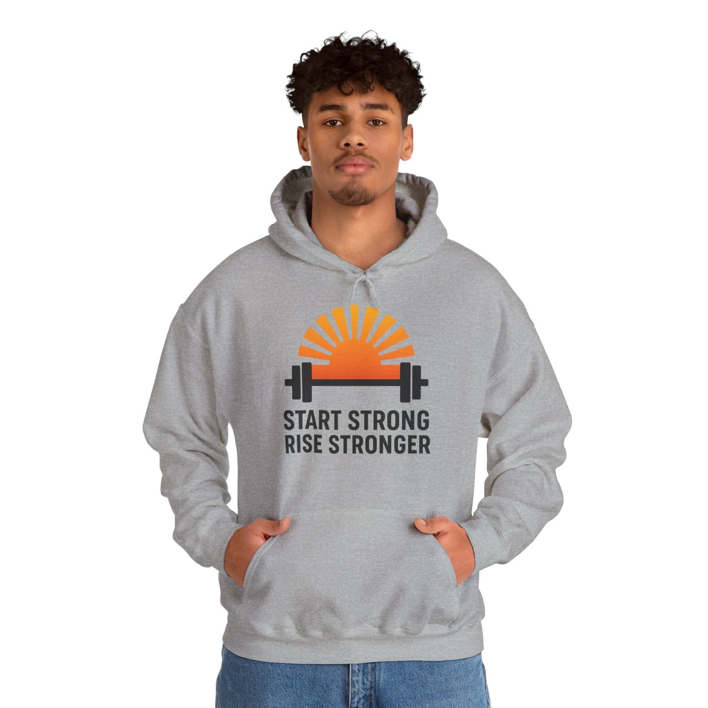 Stay Strong Rise Stronger Hoodie – Motivational Gym Streetwear