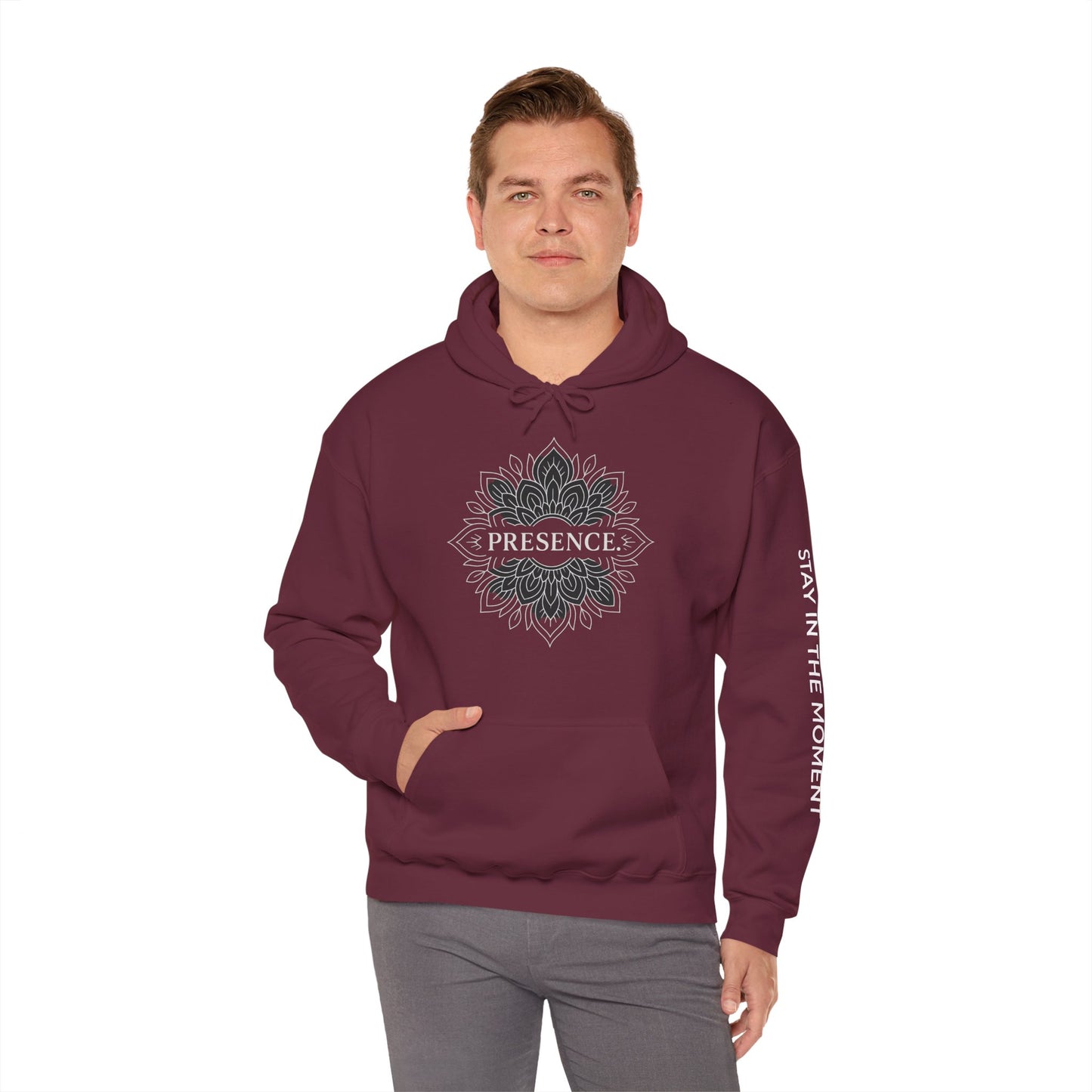 Presence Hoodie – Mindfulness Mandala Streetwear