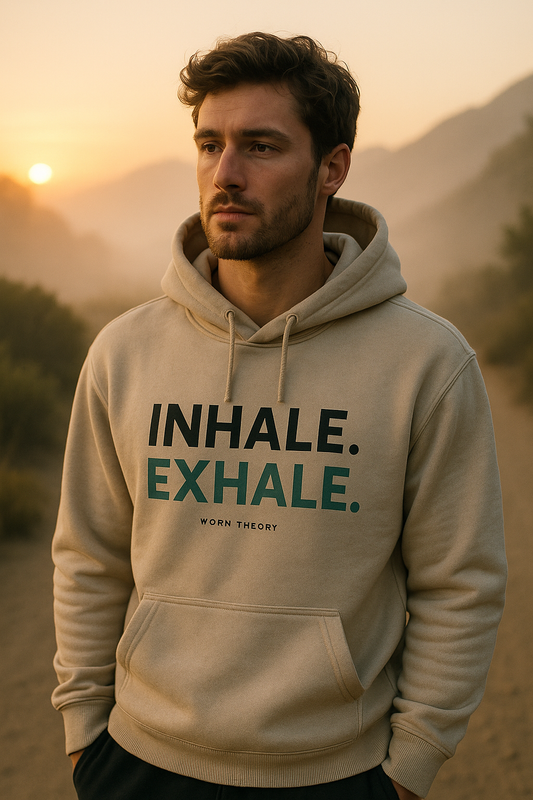 INHALE EXHALE Hoodie – Mindfulness Streetwear for Calm and Balance