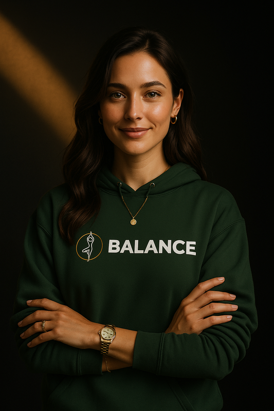 Vrksasana Balance Hoodie – Yoga-Inspired Mindfulness Streetwear