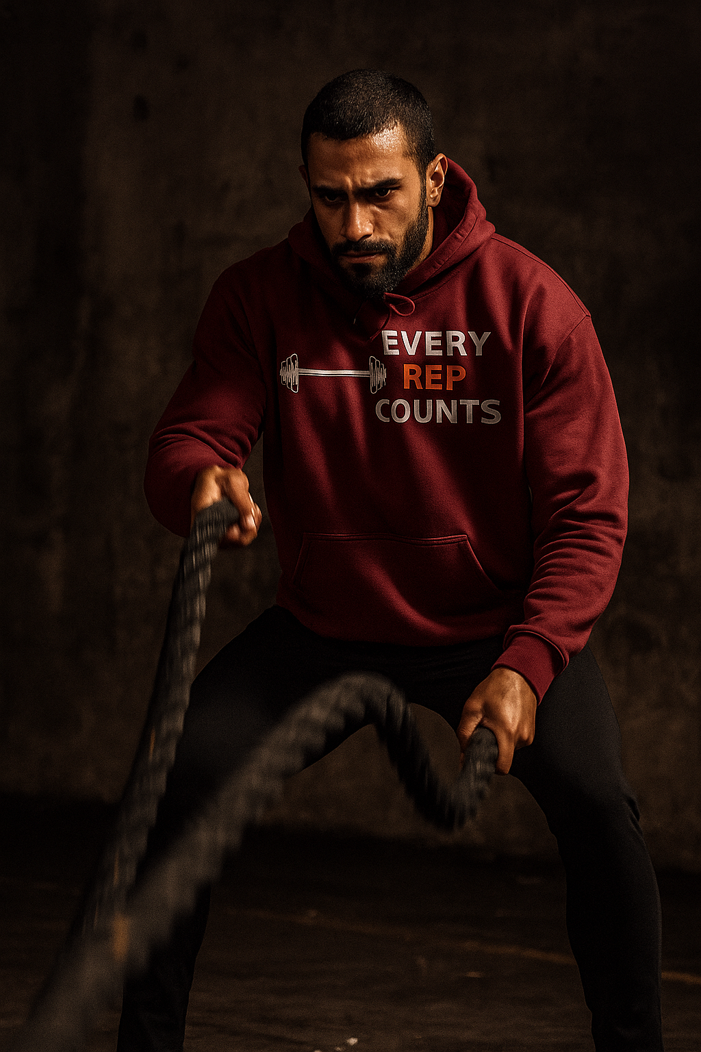 Every Rep Counts Hoodie – Motivational Gym Streetwear