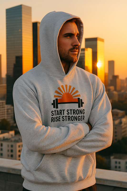 Stay Strong Rise Stronger Hoodie – Motivational Gym Streetwear