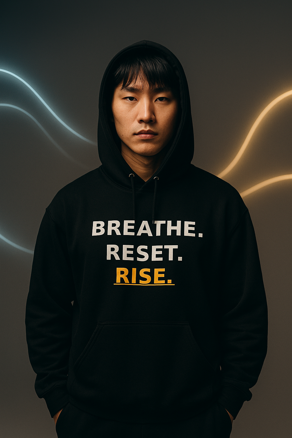 Breathe Reset Rise Hoodie – Mindfulness Streetwear for Balance & Growth