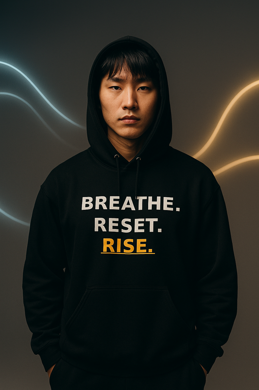Breathe Reset Rise Hoodie – Mindfulness Streetwear for Balance & Growth