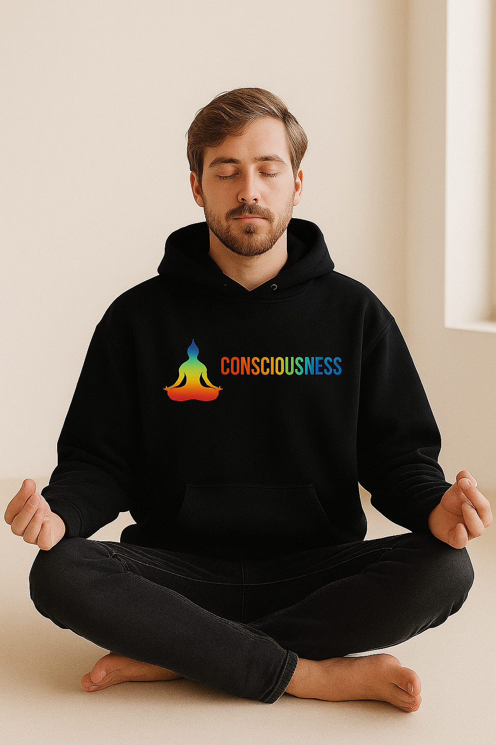 Conscious Flow Hoodie – Chakra Alignment Mindfulness Streetwear