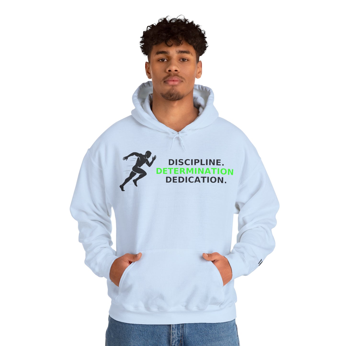 Discipline Determination Dedication Hoodie – Motivational Gym Streetwear