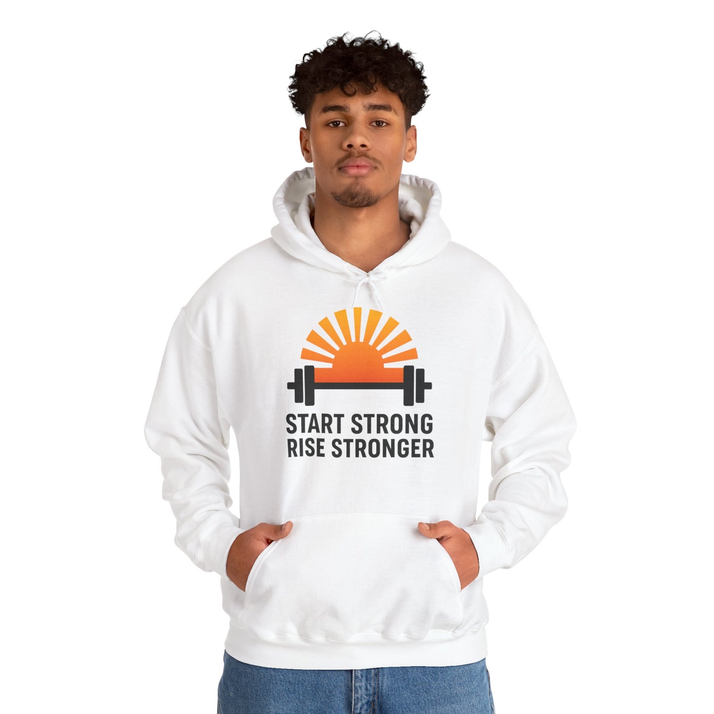 Stay Strong Rise Stronger Hoodie – Motivational Gym Streetwear