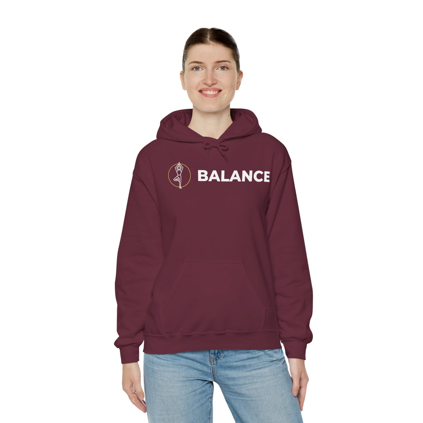 Vrksasana Balance Hoodie – Yoga-Inspired Mindfulness Streetwear