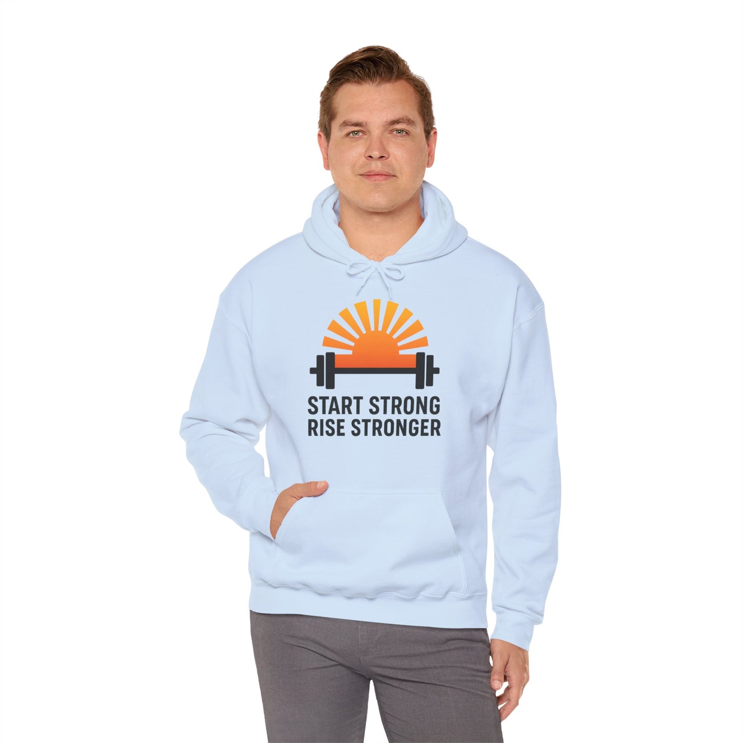 Stay Strong Rise Stronger Hoodie – Motivational Gym Streetwear