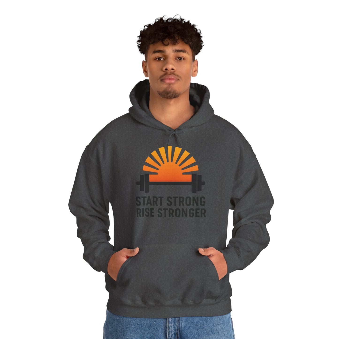 Stay Strong Rise Stronger Hoodie – Motivational Gym Streetwear