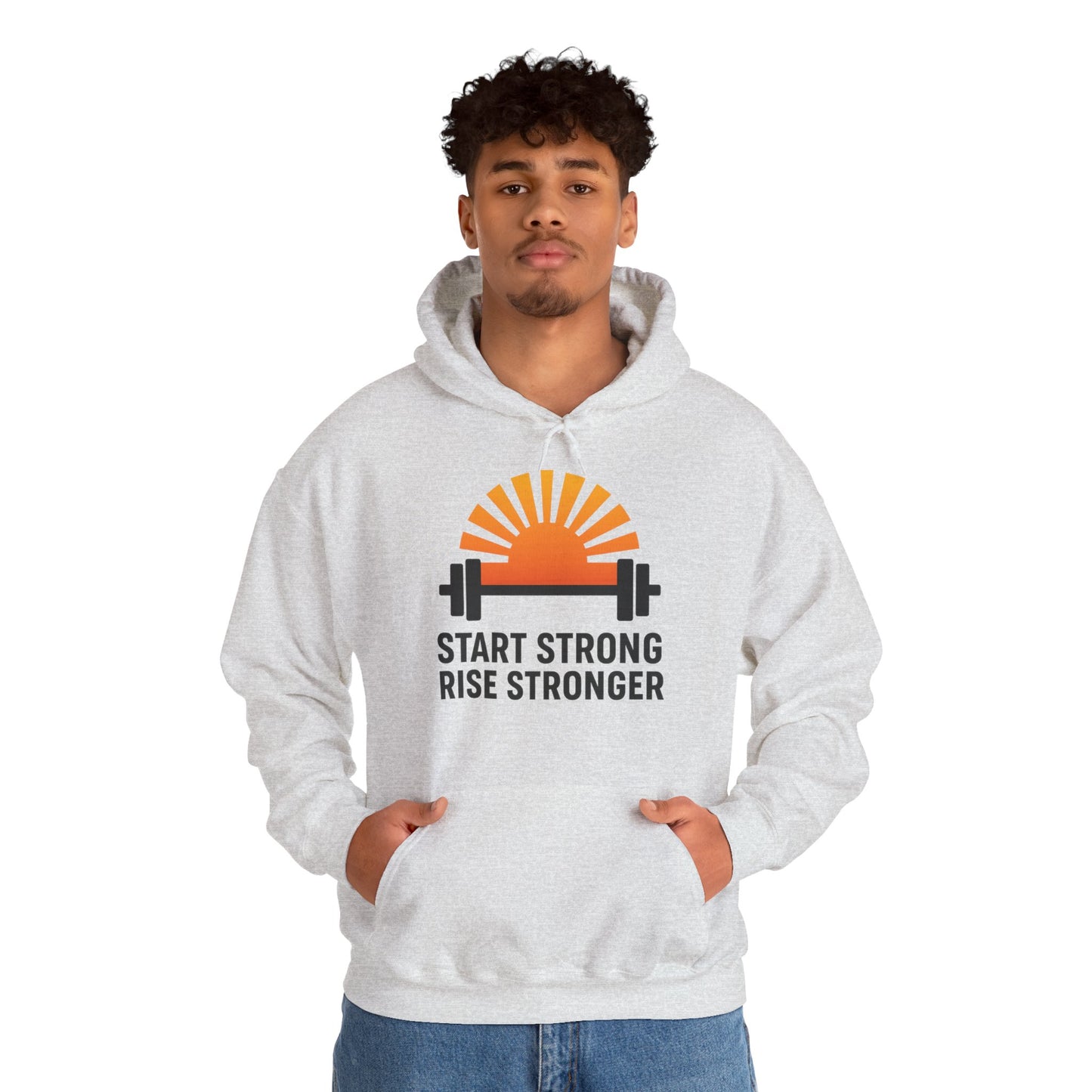Stay Strong Rise Stronger Hoodie – Motivational Gym Streetwear