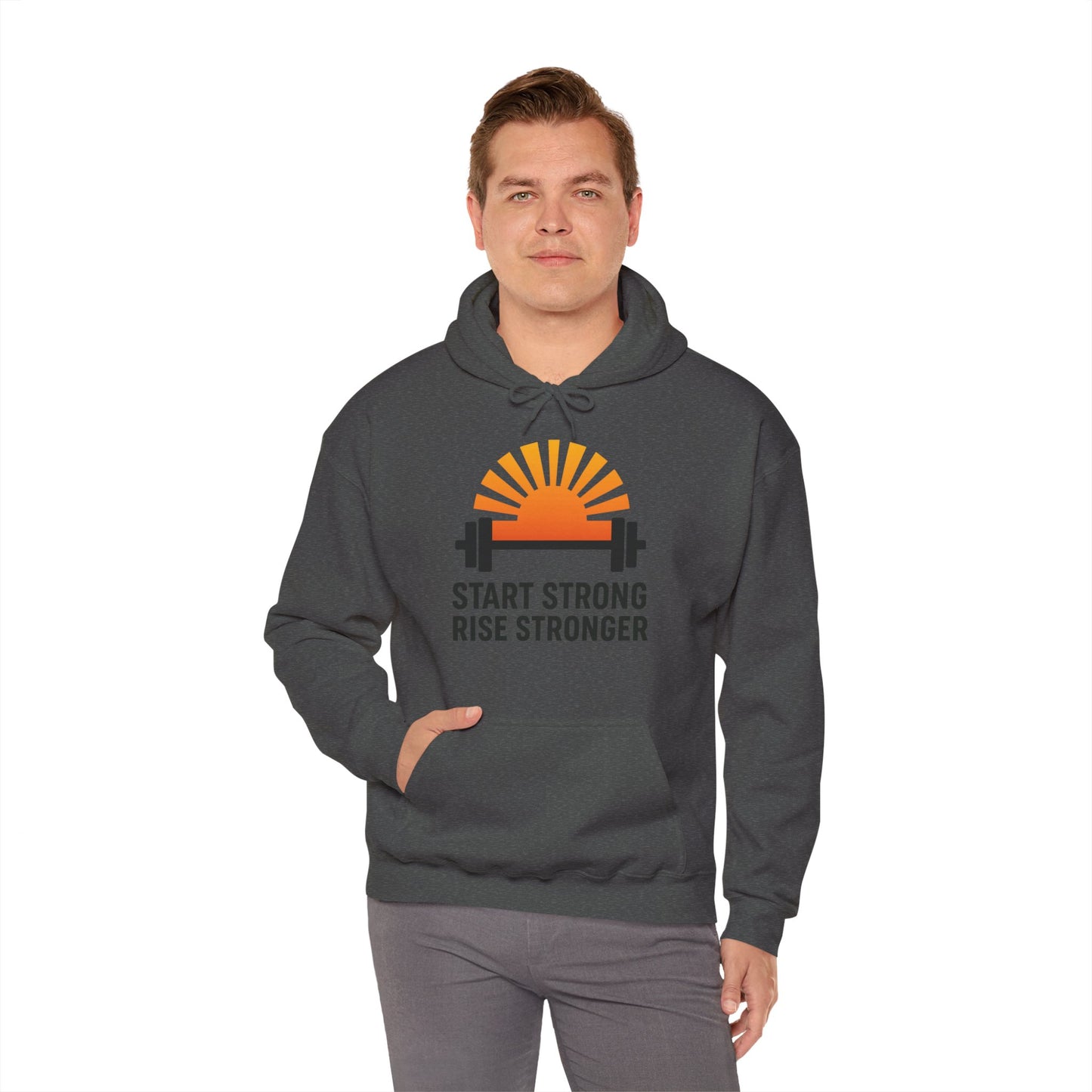 Stay Strong Rise Stronger Hoodie – Motivational Gym Streetwear
