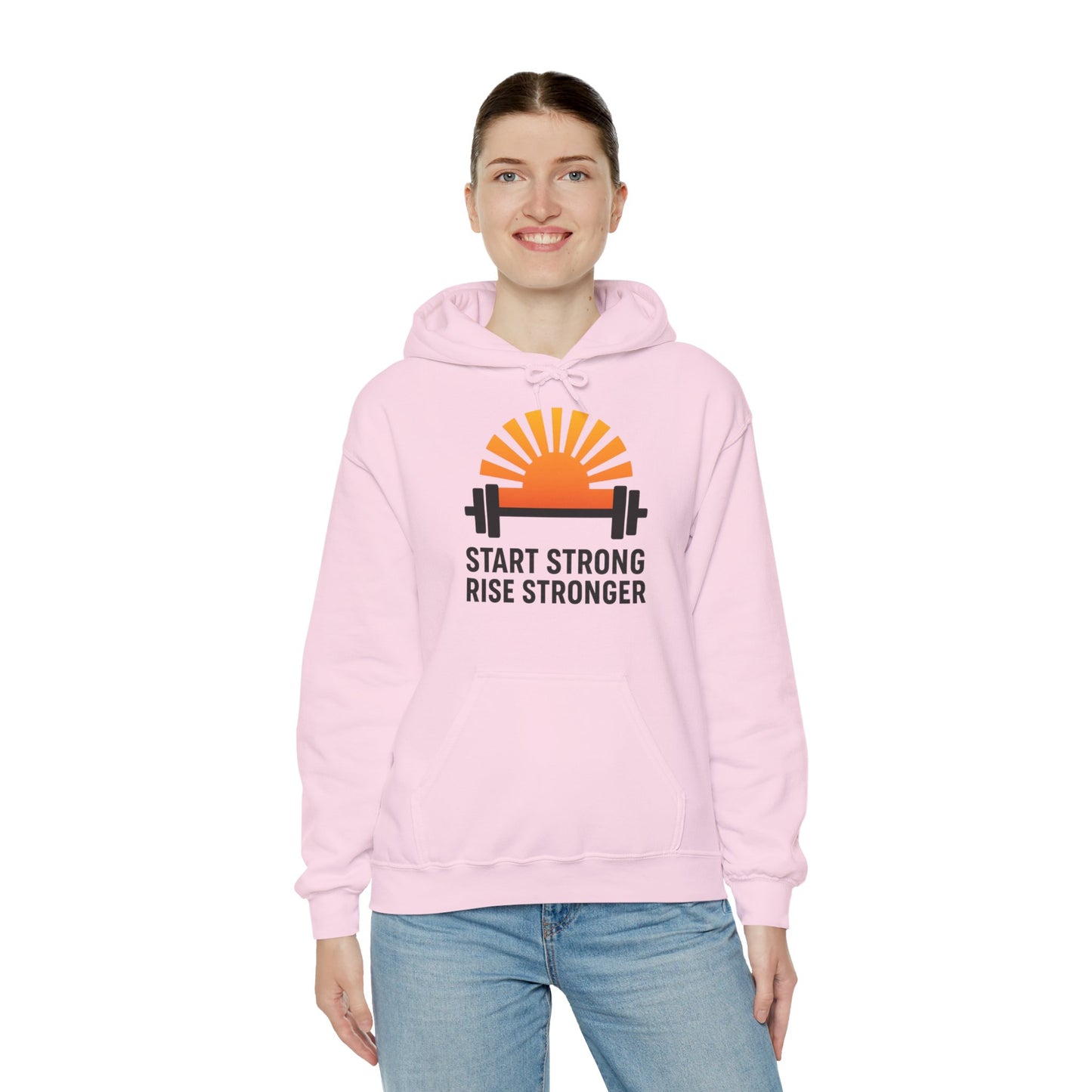 Stay Strong Rise Stronger Hoodie – Motivational Gym Streetwear
