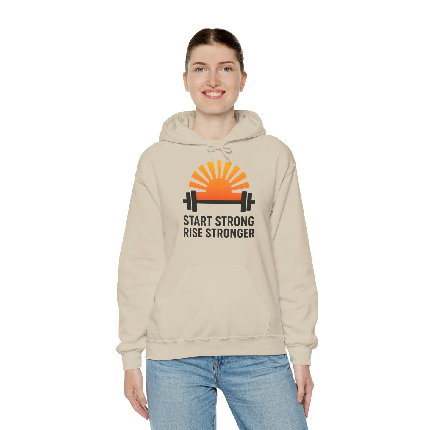 Stay Strong Rise Stronger Hoodie – Motivational Gym Streetwear