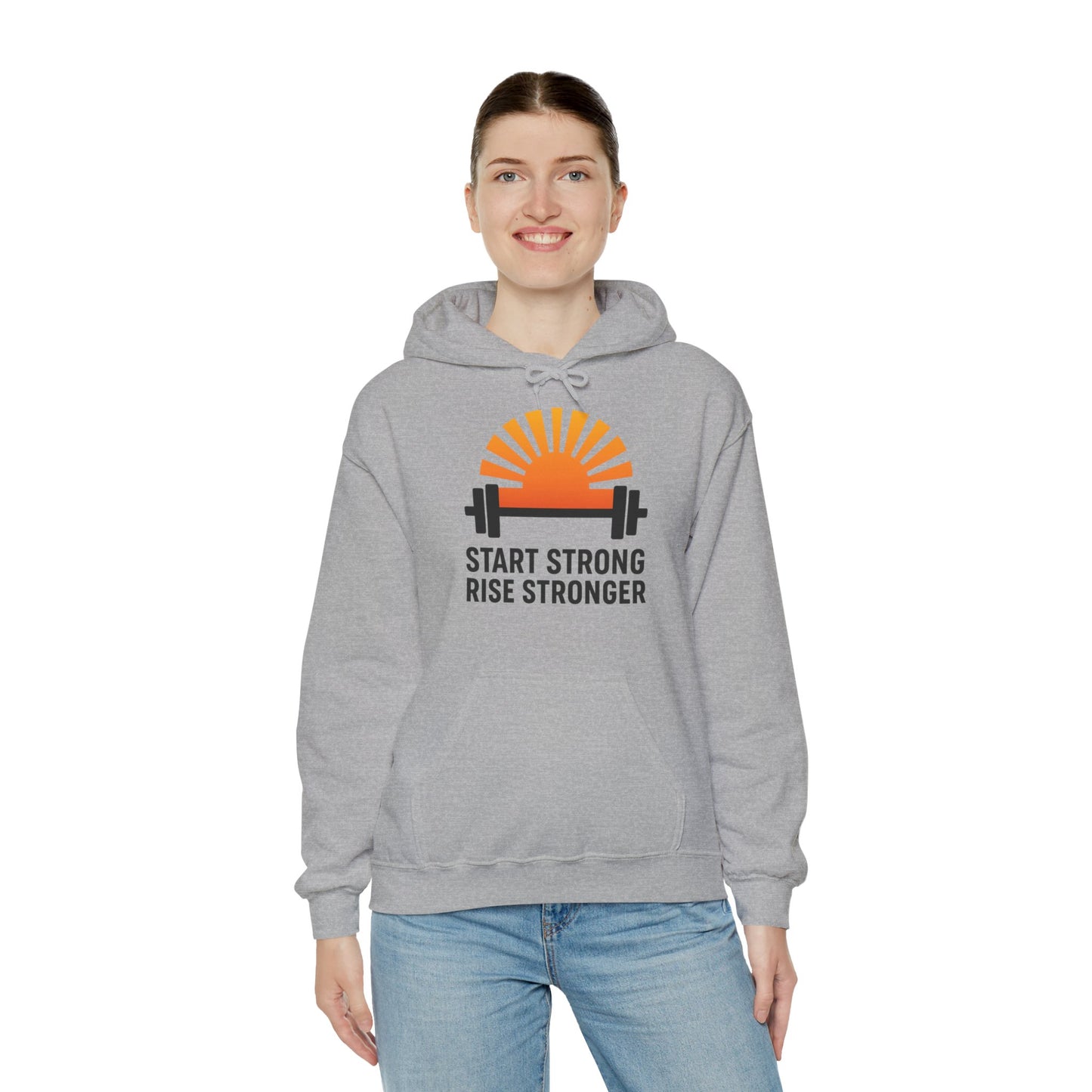 Stay Strong Rise Stronger Hoodie – Motivational Gym Streetwear