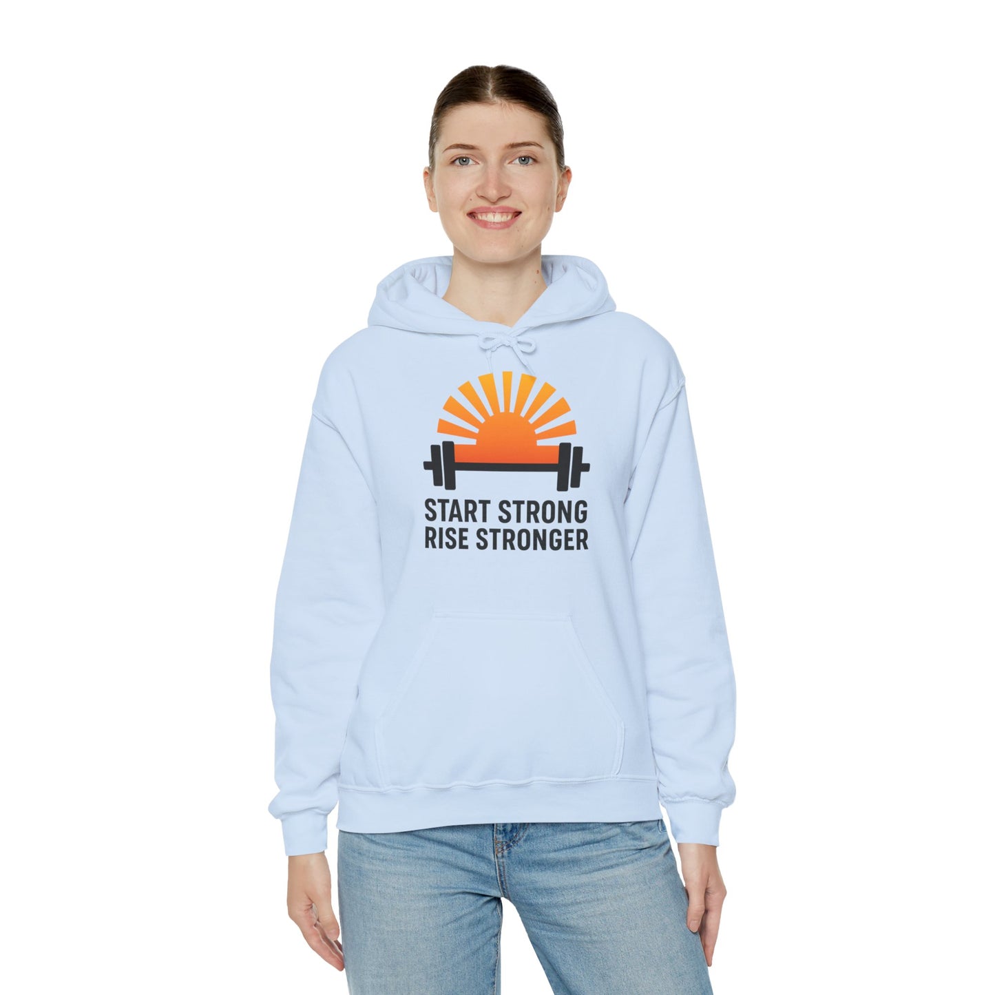 Stay Strong Rise Stronger Hoodie – Motivational Gym Streetwear