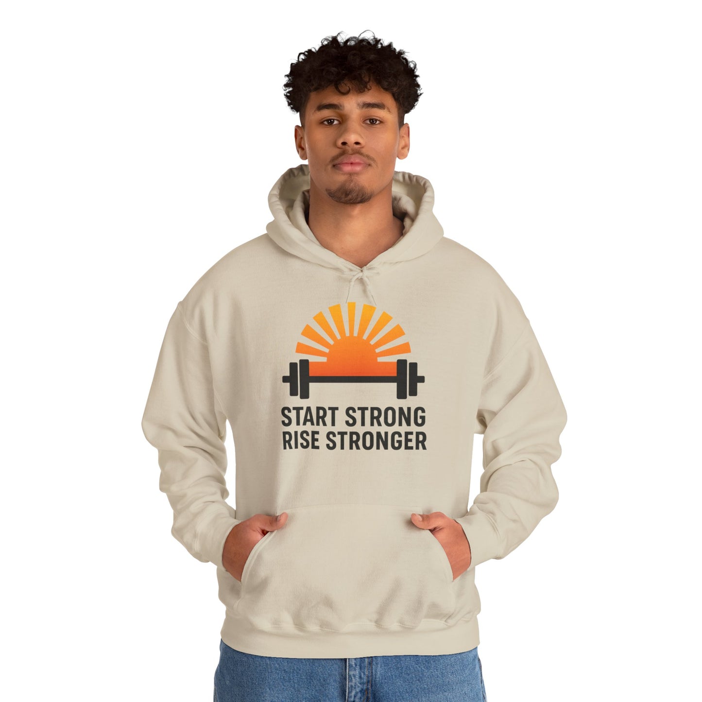 Stay Strong Rise Stronger Hoodie – Motivational Gym Streetwear